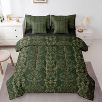 Castle Fairy Vintage Luxury Damask Bedding Comforter Set,Bohemian Flower King Bedding Sets