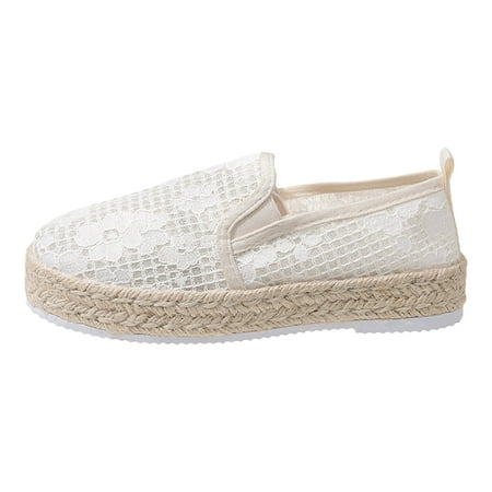 

Vuygyu Ladies Solid Colour Mesh Lace Breathable Flat Woven Thick Bottom Large Size Casual Shoes Walking Shoes Shoes Women Casual Leather Taupe Women Shoes Ladies Thong Flip Flops Dress Casual Shoes