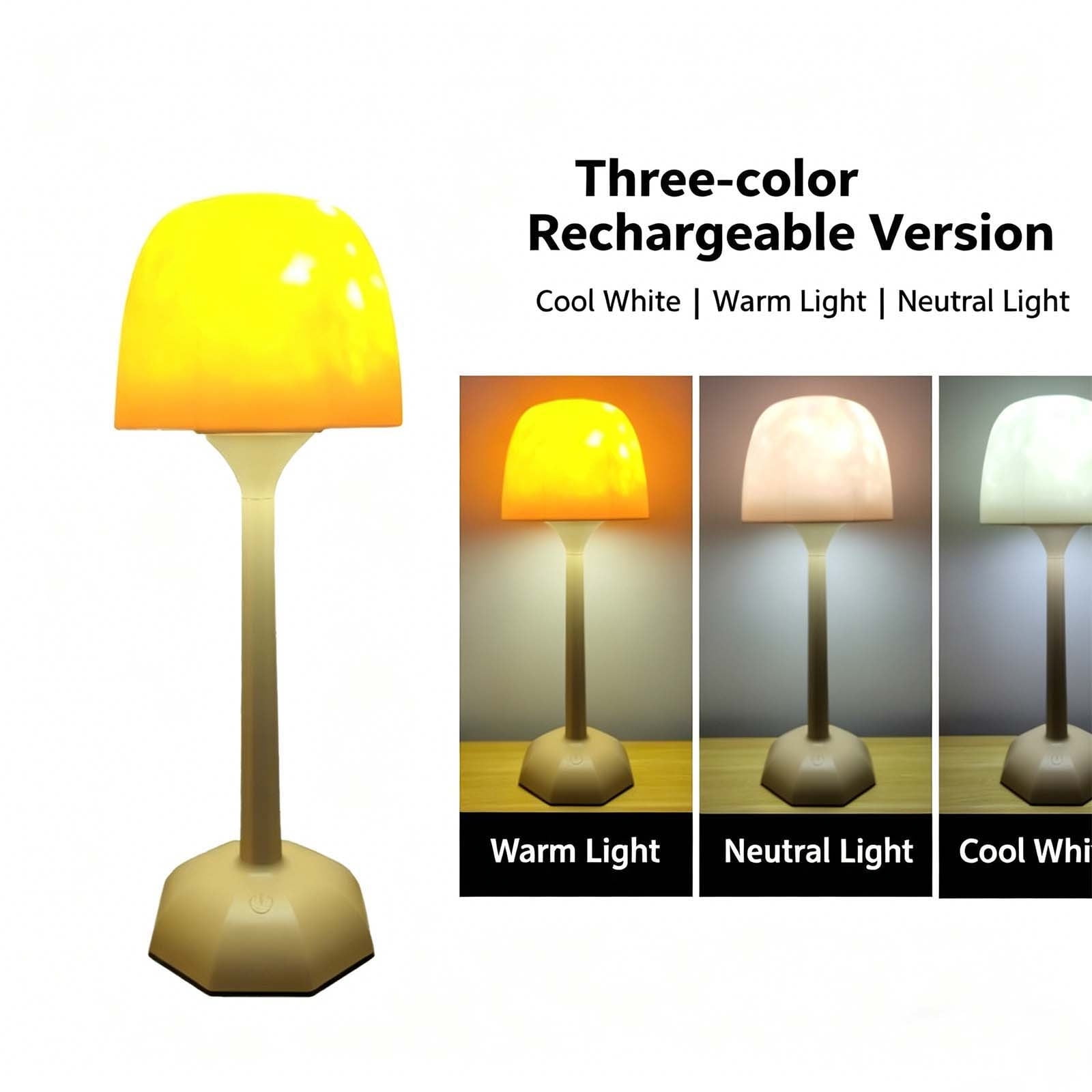 Shower Lamp, Bathroom Lamp Ocean Wave Projector Light, Rechargeable Desk Lamp With 16 RGB Colors, Cordless Light with Touch and Remote Control for Bedroom Living Room Kitchen Decor