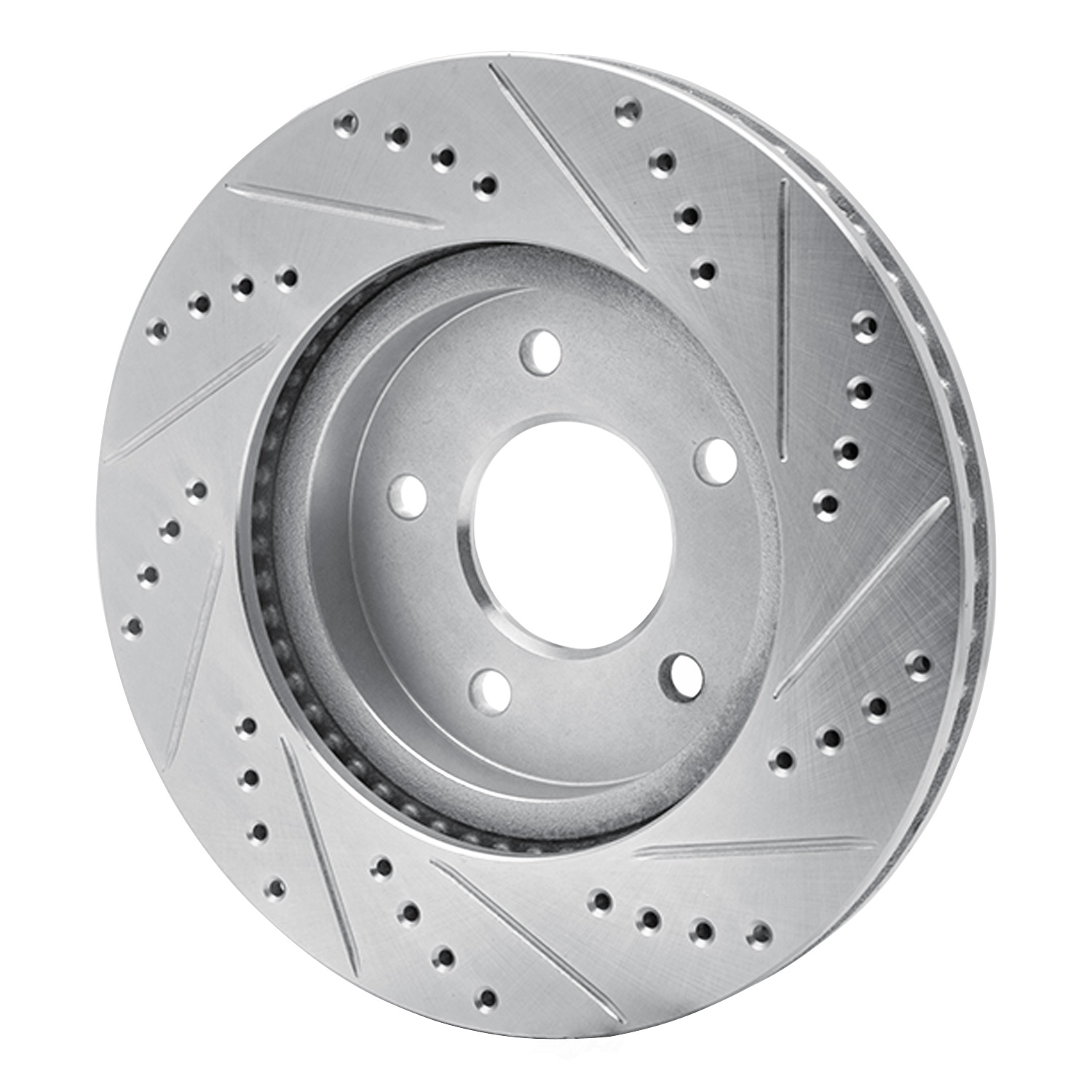 Dynamic Friction Company 631-47063L DFC Brake Rotor - Drilled And Slotted - Silver