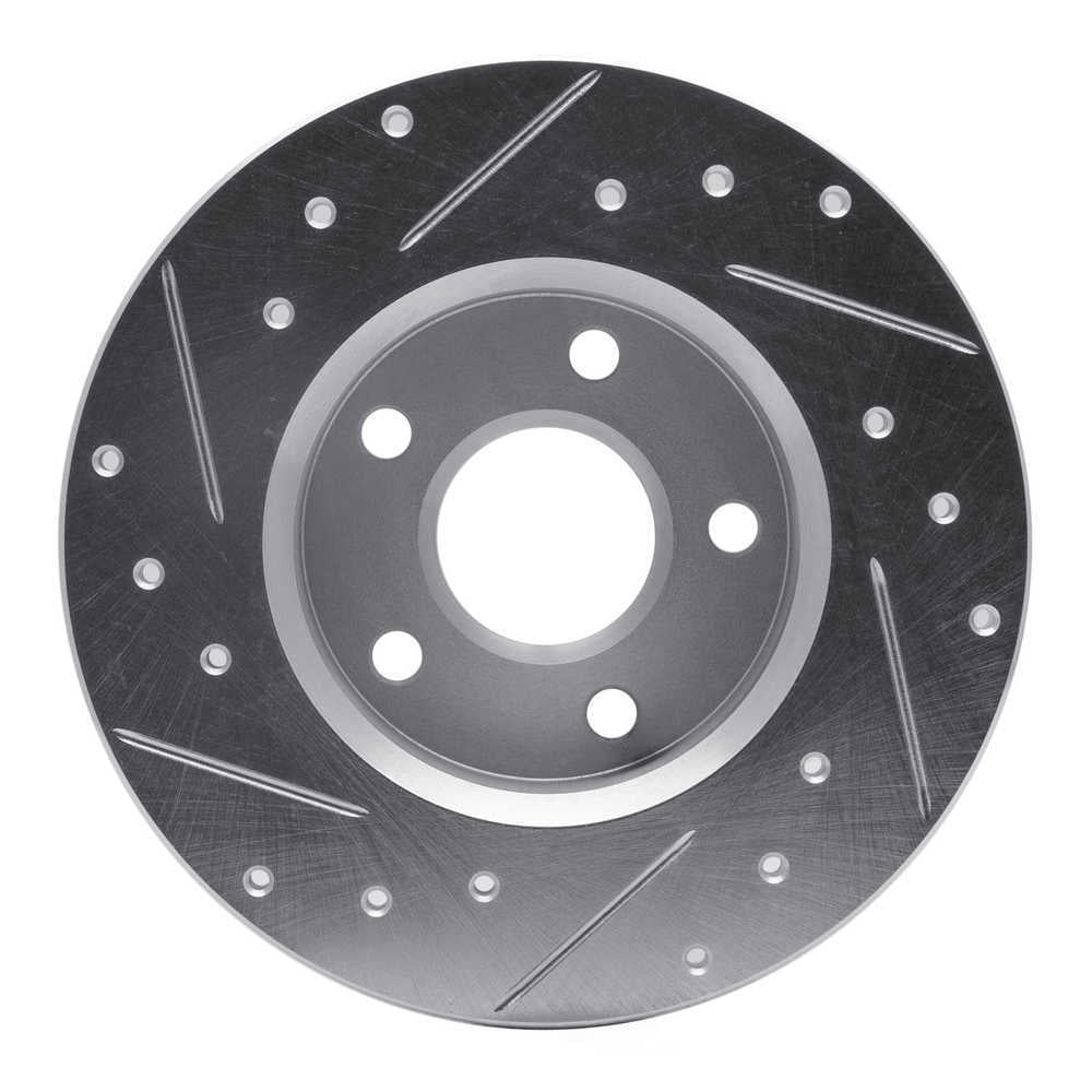 Dynamic Friction Company 631-52003R DFC Brake Rotor - Drilled And Slotted - Silver