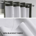 thumbnail image 6 of Half Price Drapes Signature Gunmetal Grey Grommet Velvet Blackout Curtains (1 Panel), 50WX 120L, 6 of 11