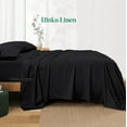 thumbnail image 2 of 600-Thread-Count 100% Egyptian Cotton Sheet Set QUEEN Size Fits 6-9 Inches Deep Pocket ( Solid, Midnight Black ), 2 of 5