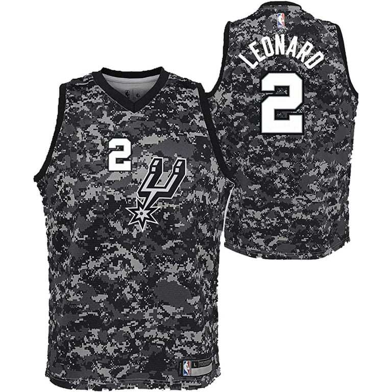 Nike NBA San Antonio Spurs Kawhi Leonard #2 Jersey Boys SZ Medium 10 12 Gray
