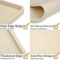 thumbnail image 4 of RUseeN Silicone Pet Placemat for Dog and Cat, Waterproof Non-Slip Pet Feeding Bowl Mats for Food and Water, Small Medium Large Tray Mat Prevent Residues from Spilling to Floor, Beige, 23.6"x 15.7", 4 of 8