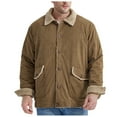 thumbnail image 1 of JHLZHS Softshell Jacket Men Men Solid Color Lamb Wool Button Cardigan with Thick Collar Casual Business Fashionable Comfortable and Warm Jacket Work Jacket for Men 917, 1 of 9