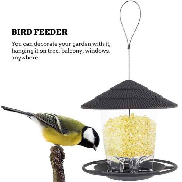 Buzzeap Metal Bird Feeder - 2.5lb Capacity Chew-Proof Feeder | Rust-Proof Outdoor Garden Decor