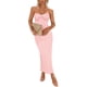 thumbnail image 1 of Vestido PRETTYGARDEN Strapless con Nudo Torcido Ajustado Maxi Rosa M, 1 of 8