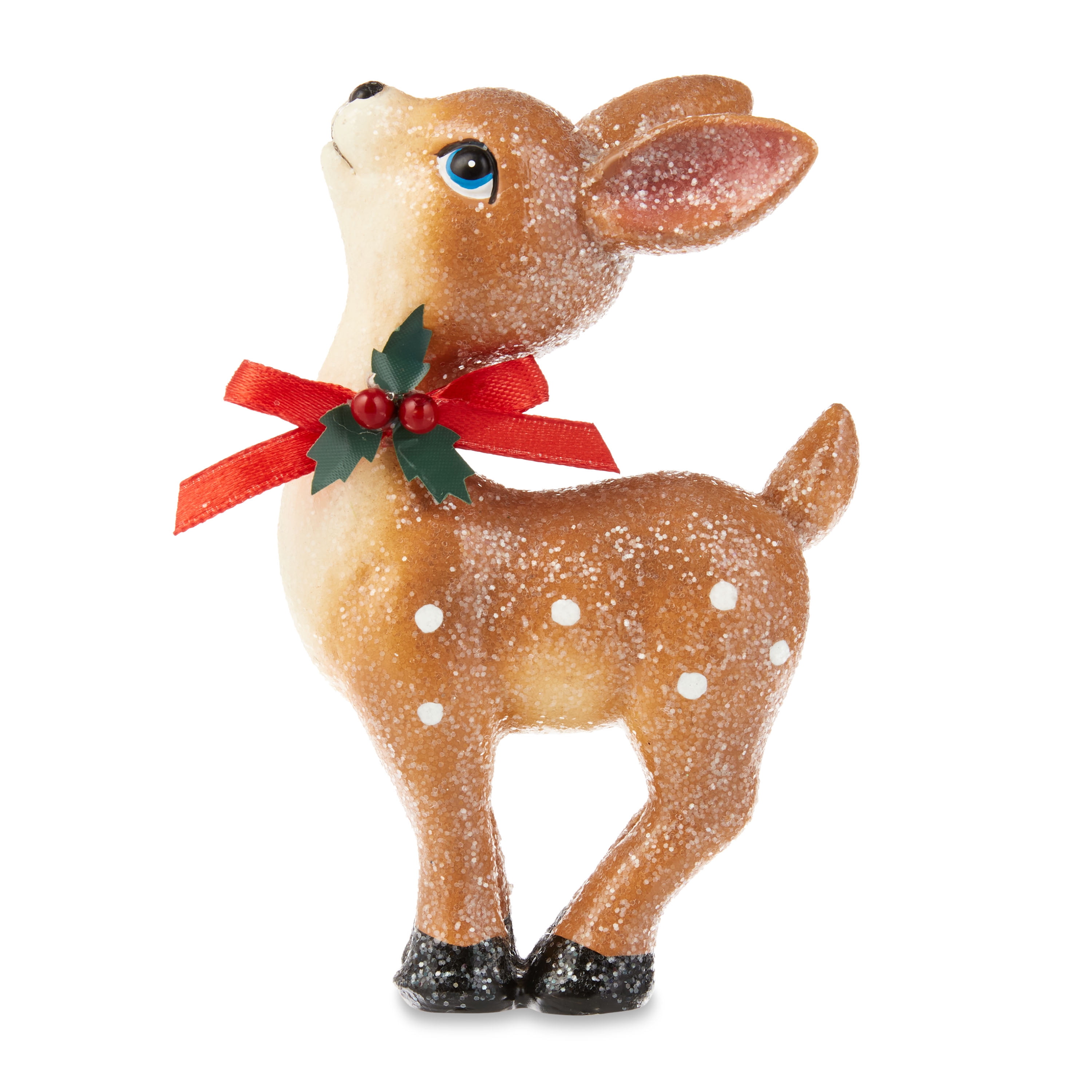 Holiday Time Brown Resin Mini Standing Deer Christmas Decor