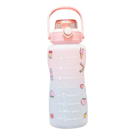 

Gradient Water Bottle BPA-Free 1.5/2L Drinking Bottle with Straw for Fitness