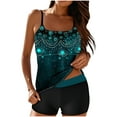 thumbnail image 6 of Karight Women's Tankini Swimsuit 2 Piece Bathing Suit Flowy Floral Print Swim Tank Top with Boyshorts, 6 of 8