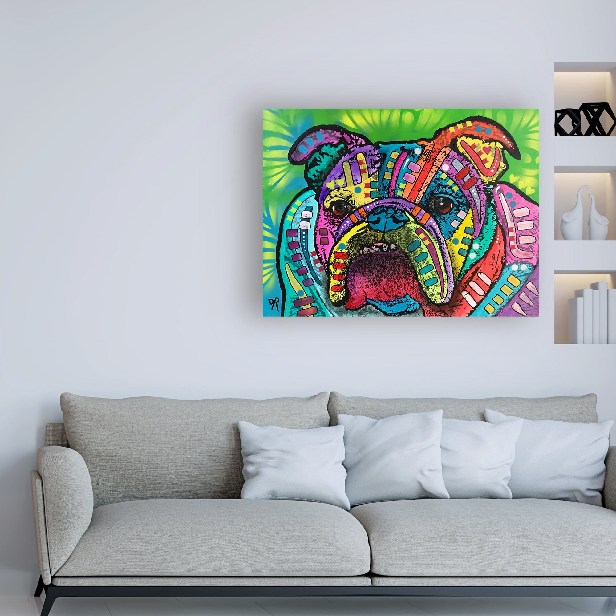 Trademark Fine Art 'Bulldog Abstract Color' Canvas Art by Dean Russo