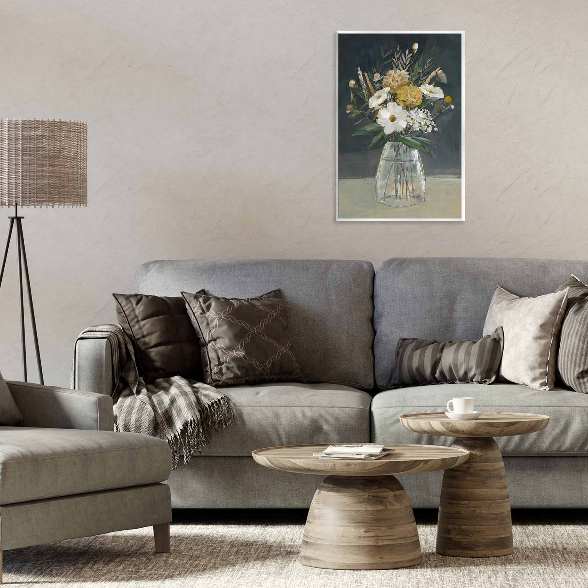 Stupell Industries Earthy Blooms Still Life Plants & Flowers Painting Unframed Art Print Wall Art, 13 x 19