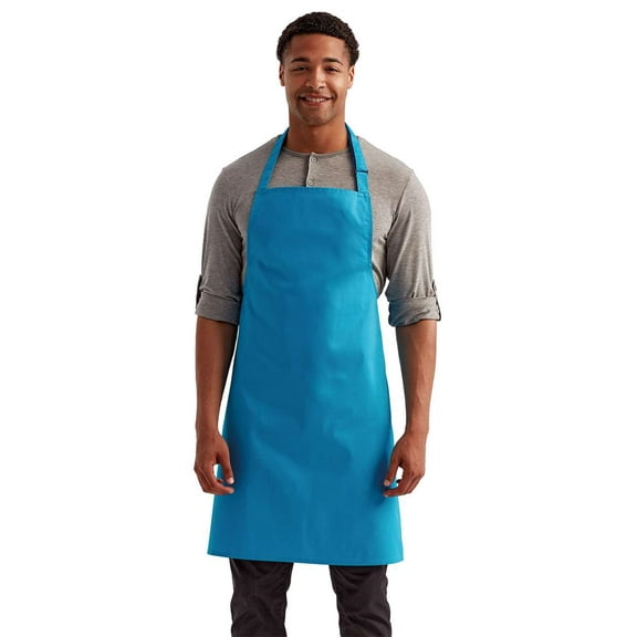 Artisan Collection by Reprime RP150 Recycled Bib Apron-Turquoise