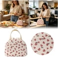 thumbnail image 4 of TAROFISH Unisex Corduroy Lunch Bag, Featuring a Reusable Insulated Lunch Box, A Water Bottle Pocket and Side Pockets; a Large-Capacity Reusable Insulated Bag, Ideal for Work, Picnics and Travel, 4 of 5