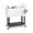 White, variant on EDOSTORY 80 Quart Rolling Ice Chest Cooler Cart,Patio Backyard Party Drink Beverage Bar Stand Up Cooler Trolley with Ice Scoop