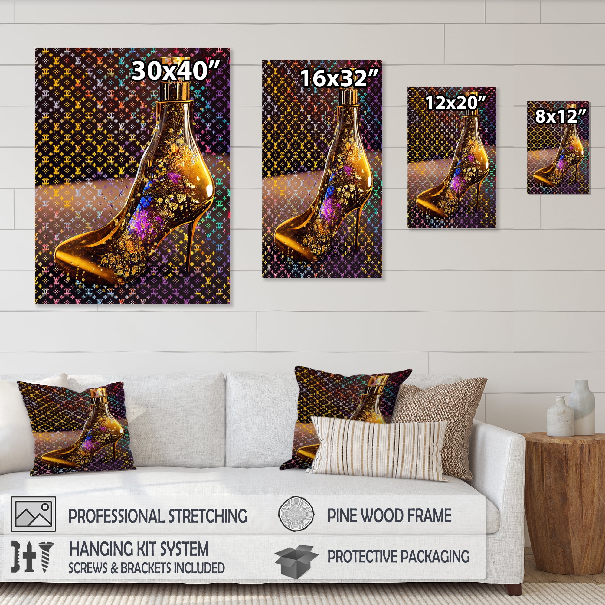 Designart Luxurious Stilettos I Canvas Wall Art