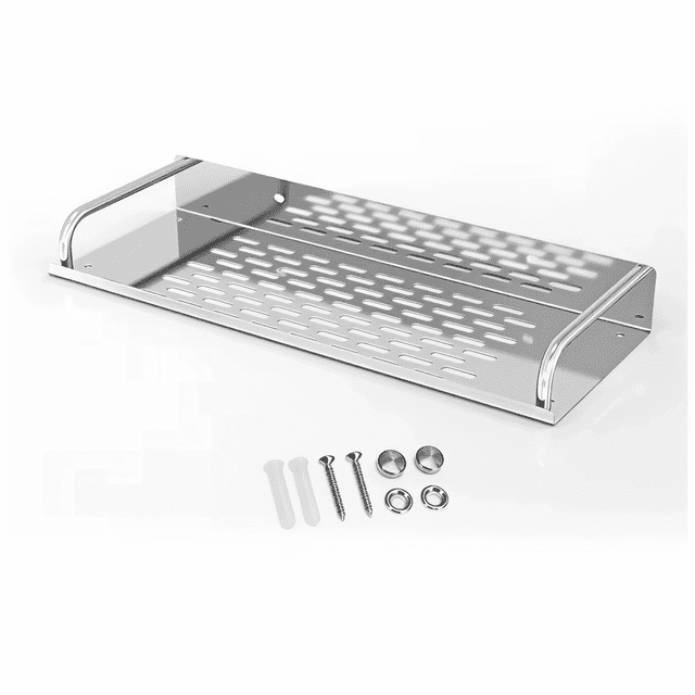 Estante Flotante Organizador de Acero Inoxidable, Soporte Almacenamiento de Pared para Baño