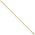 thumbnail image 2 of Primal Gold 14 Karat Yellow Gold 2.75mm Flat Figaro Chain Bracelet, 2 of 11