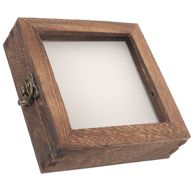 OULII Boîte à Ombre d'Insectes Support de Spécimen d'Insectes en Bois Support de Rangement Anti-Poussière 1 Ensemble