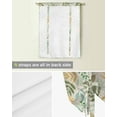 thumbnail image 5 of Orange Sage Green Botanical Tie Up Curtains for Kitchen Bathroom Bedroom Windows 45 Inch Length, Farmhouse Pastoral Leaf Balloon Drape Curtains Shade Rod Pocket Drapery Curtain Panel, 42"x54", 5 of 7