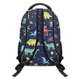 thumbnail image 4 of Jeiento 16 Inch Kids School Backpack Water-Resistant Durable Polyester Bookbag with Multiple Organizer Pockets Cartoon Dinosaur School Bag for Elementary School Boys Girls, 4 of 7