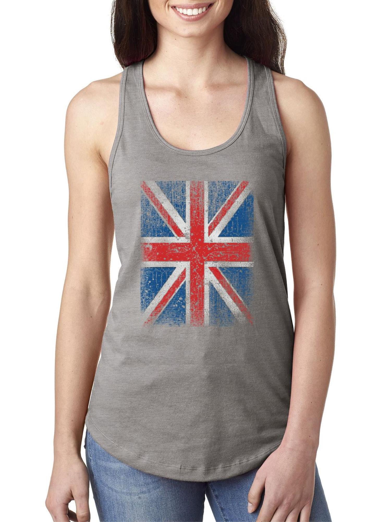 IWPF Womens Union Jack British Flag Racerback Tank Top