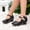 Black, variant on Zecgelong Sparkly Girls Low Heel Bow Sandals Little Kid Big Kid 4-12 Years Dressy Party Daily Footwear