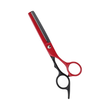 Vocoste 1 Pc Tooth Shears Hair Cutting Scissors for Hair Styling Black Red