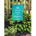 thumbnail image 2 of KDAGR Blue Crown Blurred The Basis and Inscription Keep Calm Sparkle Garden Flag Decorative Flag House Banner 12x18 inch, 2 of 2