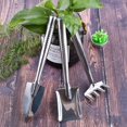 thumbnail image 4 of 3 Pieces Mini Garden Tools Set, Stainless Steel Shovel Rake Spade Gardening Kit Lightweight Hand Trowel Transplant Trowel Hand Rake for Loose Succulents Potted Flower Seedling Soil, 4 of 5