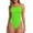 Green, variant on Women's One Piece Swimsuits Ruched Slimming Bathing Suits Square Neck Adjustable Spaghetti Straps Swimwear