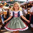 thumbnail image 2 of NordicNest Girls Style Skirt Bavarian Festival Traditional Apron Waistband Adjustable Toddler Kid Skirt for Girls Back to School, 2 of 4