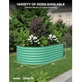 thumbnail image 3 of Galvanized Steel Oval Garden Bed, Tool-Free Assembly, Open-Bottom Planter Box with Deep Root Space for Vegetables, Flowers & Herbs, 3 of 6