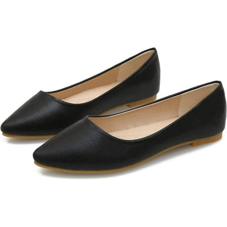 

Women Flat Shoes Snakeskin Leather Pointed Toe Flats Sparkly Comfort Dress Ballet Flat Lightweight Slip on Loafers