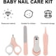 thumbnail image 5 of Kit de uñas para bebés, juego de manicura de acero inoxidable, herramientas de aseo, cortaúñas para pedicura para bebés, tijeras, niños pequeños recién nacidos (rosa), 5 of 5