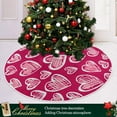 thumbnail image 4 of JOOCAR Valentine's Day Tree Skirt, Pink Little Heart 36 Inch Tree Skirt, Suitable for Christmas Tree Decoration Home Holiday Party Decoration, 4 of 4