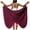 Burgundy, variant on Plus Size Coverups for Women Side Slit Striped Beach Cover-Up Lace Up Chiffon Dress Cover-Up