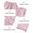 thumbnail image 7 of XXWXYD Girl's Baggy Cargo Pants Y2𝖪 Drawstring Barrel Parachute Pants High Waisted Jogger Sweatpants Streetwear Kids Girl Wide Leg Cargo Pants, 7 of 7