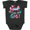 thumbnail image 3 of Inktastic I Love My Gigi Pink and Blue Fox with Hearts Boys or Girls Baby Bodysuit, 3 of 5