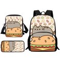 thumbnail image 1 of Mochila escolar de gran capacidad para niños y niñas, bolso de hombro con diseño de gato Pusheens, estuche para lápices, el mejor regalo, 1 of 4