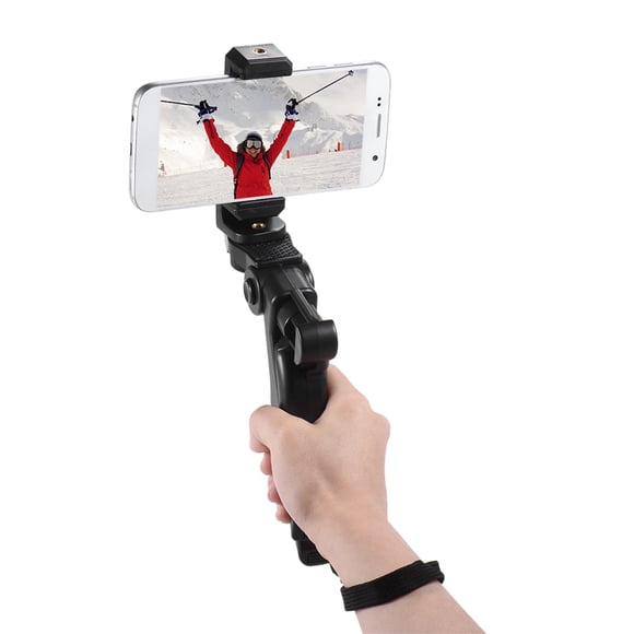 Mistaha Universal Mini Phone Tripod Stand Handheld Grip Stabilizer with Adjustable Smartphone Clip Holder Bracket