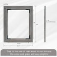 thumbnail image 3 of Acovy Solid Wood Rectangle Bathroom Mirror Tempered Glass, Rustic Wood Frame Wall Vanity Mirror,Vintage Gray, 3 of 5