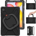 thumbnail image 4 of Funda colorida para Samsung Tab S6 Lite de 10,4 pulgadas con correa para el hombro, soporte de anillo ajustable grande y protección contra golpes., 4 of 5