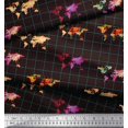 thumbnail image 3 of Soimoi Brown Cotton Duck Fabric Check & World Map Print Sewing Fabric Yard 42 Inch Wide, 3 of 3