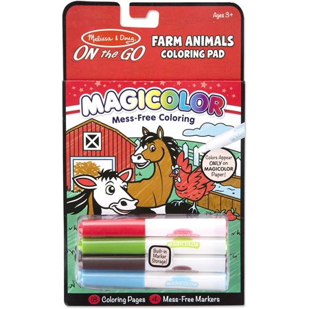Melissa & Doug Magicolor Mess-Free Coloring Farm Animals Coloring Pad