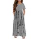 thumbnail image 3 of Girls 2025 Summer Dresses Short Sleeve Casual Maxi Dress Soft Print Comfortable and Stylish for All Seasons ,Sie:150, 3 of 6