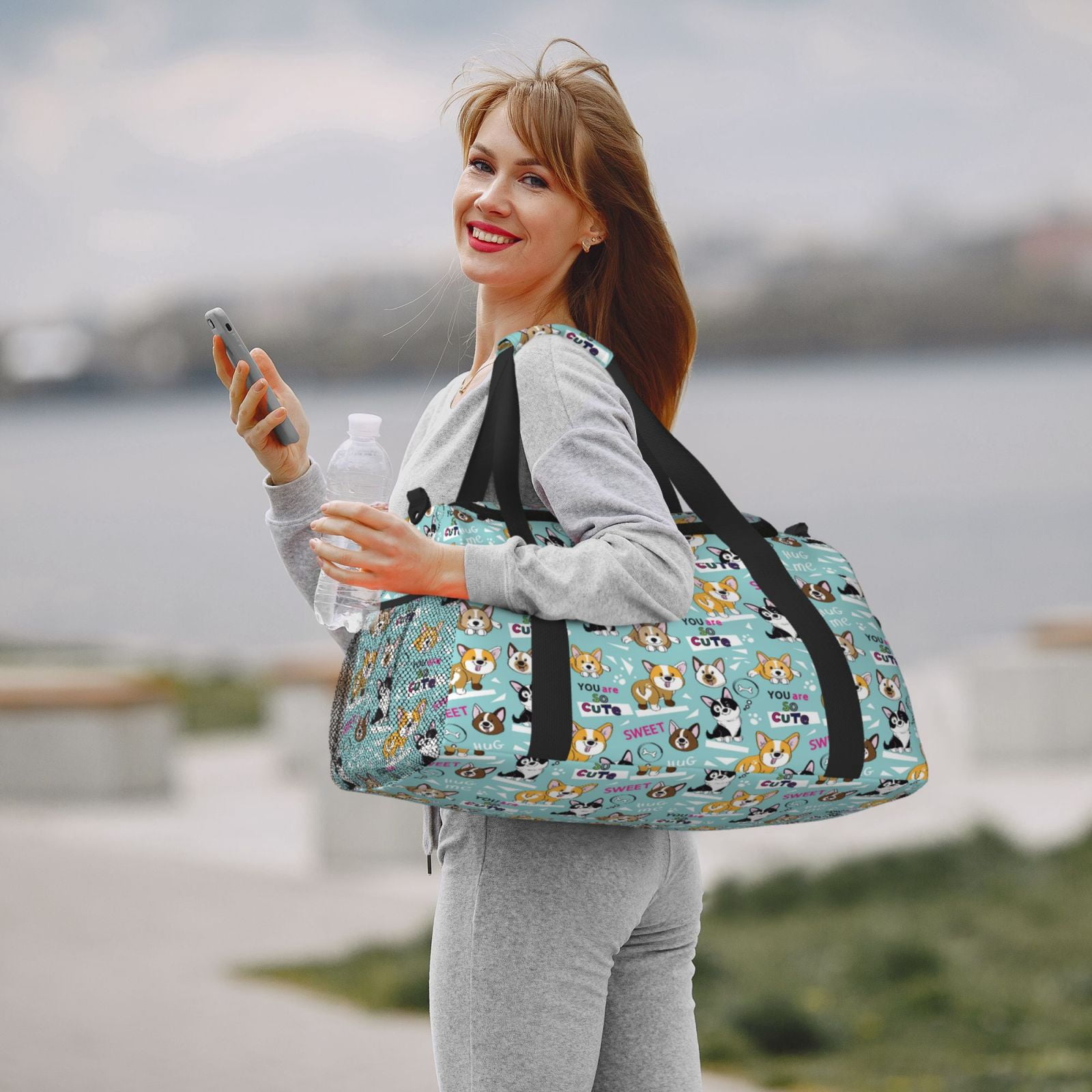 Fuzoiu Dogs Print Travel Duffle Bag,Carry On Tote Bags,Duffel Bag,Sport Gym Bag, Hospital Bag for Labor and Delivery, Overnight Bag,Luggage Bag