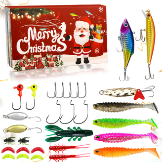Fishing Advent Calendar 2025 For Men – 24 Days Of Fishing Lures & Tackle, Christmas Countdown Gift For Anglers