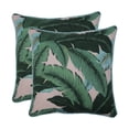 thumbnail image 2 of Pillow Perfect 620367 18.5 in. Outdoor & Indoor Swaying Palms Capri Throw Pillow, Blue - Set of 2, 2 of 2